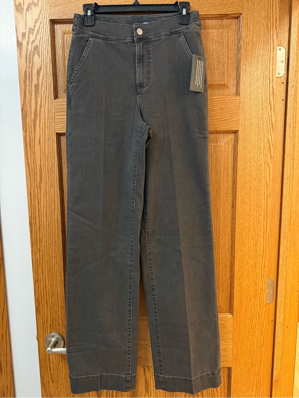 Denim&Co Women's Boot Cut Jeans in Charcoal